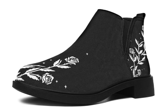 Black Widow Chelsea Boots - Comfy Slip-On - Soft & Water-Resistant Micro-Suede Vegan Shoes