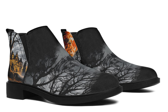 Blood Moon Manor Chelsea Boots - Comfy Slip-On - Soft & Water-Resistant Micro-Suede Vegan Shoes