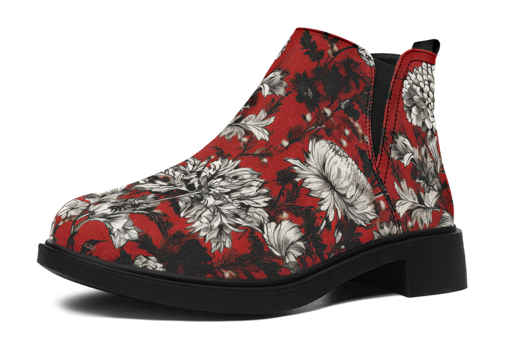 Bloodflower Chelsea Boots - Comfy Slip-On - Soft & Water-Resistant Micro-Suede Vegan Shoes