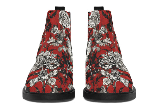 Bloodflower Chelsea Boots - Comfy Slip-On - Soft & Water-Resistant Micro-Suede Vegan Shoes