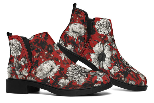 Bloodflower Chelsea Boots - Comfy Slip-On - Soft & Water-Resistant Micro-Suede Vegan Shoes