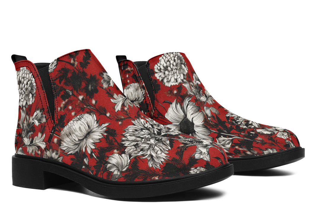 Bloodflower Chelsea Boots - Comfy Slip-On - Soft & Water-Resistant Micro-Suede Vegan Shoes