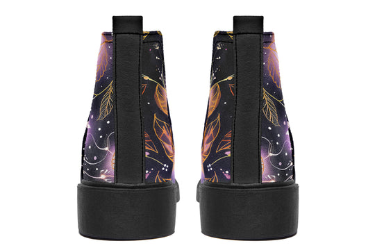 Cosmic Petals Chelsea Boots - Comfy Slip-On - Soft & Water-Resistant Micro-Suede Vegan Shoes