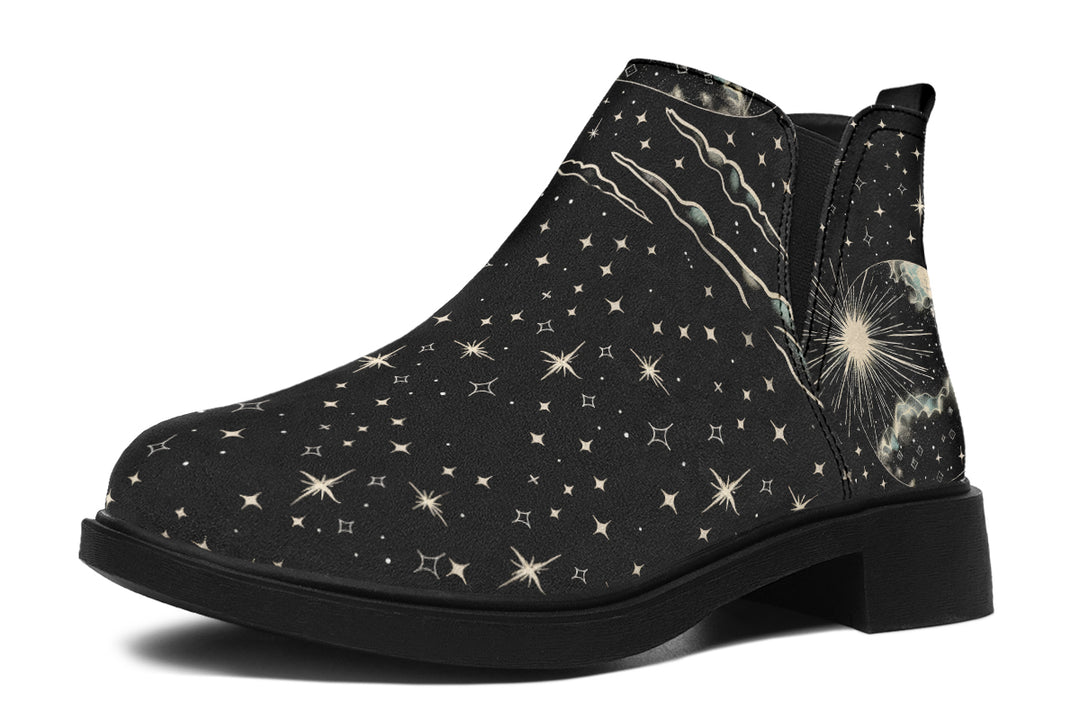 Dawn Star Chelsea Boots - Comfy Slip-On - Soft & Water-Resistant Micro-Suede Vegan Shoes