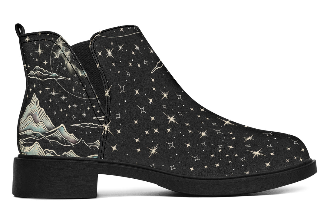 Dawn Star Chelsea Boots - Comfy Slip-On - Soft & Water-Resistant Micro-Suede Vegan Shoes