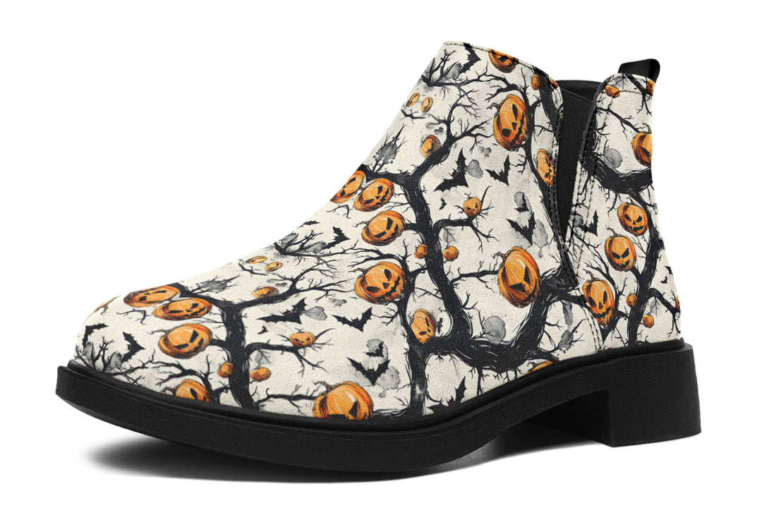 Evil Gourds Chelsea Boots - Comfy Slip-On - Soft & Water-Resistant Micro-Suede Vegan Shoes