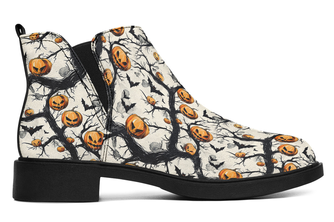 Evil Gourds Chelsea Boots - Comfy Slip-On - Soft & Water-Resistant Micro-Suede Vegan Shoes