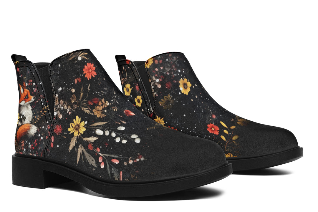 Fox Spirit Chelsea Boots - Comfy Slip-On - Soft & Water-Resistant Micro-Suede Vegan Shoes