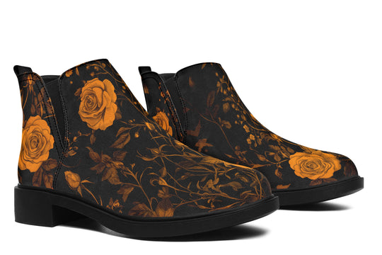 Golden Rose Romance Chelsea Boots - Comfy Slip-On - Soft & Water-Resistant Micro-Suede Vegan Shoes