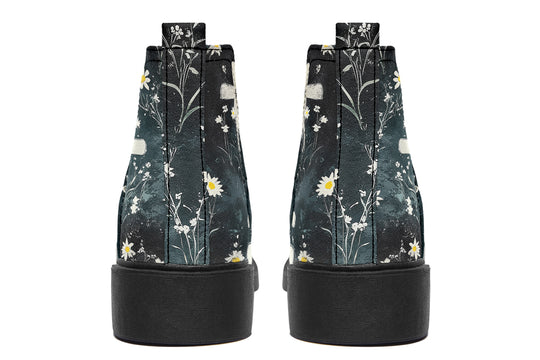 Graveyard Bloom Chelsea Boots - Comfy Slip-On - Soft & Water-Resistant Micro-Suede Vegan Shoes