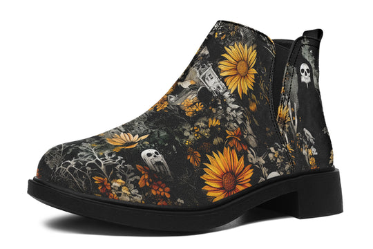 Grim’s Harvest Chelsea Boots - Comfy Slip-On - Soft & Water-Resistant Micro-Suede Vegan Shoes