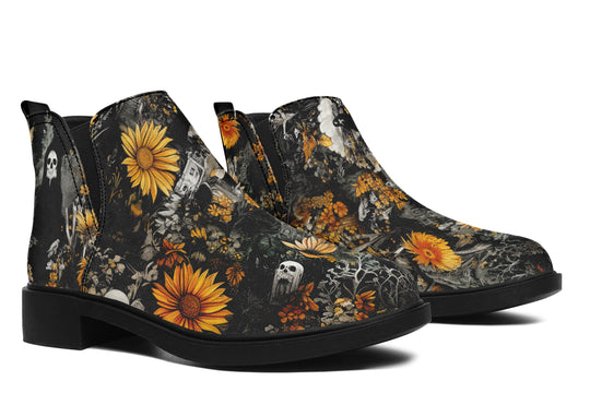 Grim’s Harvest Chelsea Boots - Comfy Slip-On - Soft & Water-Resistant Micro-Suede Vegan Shoes