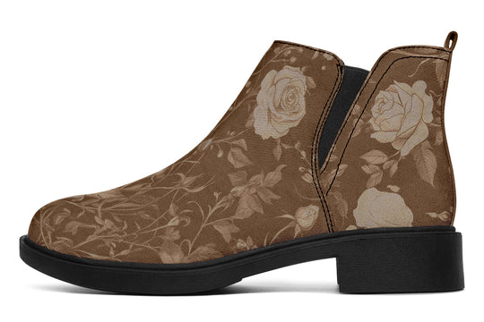 Hazel Rose Romance Chelsea Boots - Comfy Slip-On - Soft & Water-Resistant Micro-Suede Vegan Shoes