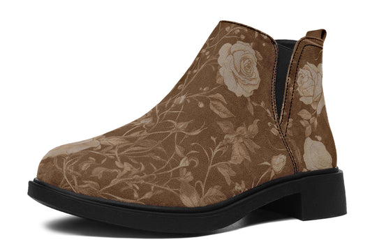 Hazel Rose Romance Chelsea Boots - Comfy Slip-On - Soft & Water-Resistant Micro-Suede Vegan Shoes