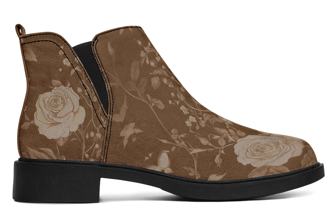 Hazel Rose Romance Chelsea Boots - Comfy Slip-On - Soft & Water-Resistant Micro-Suede Vegan Shoes