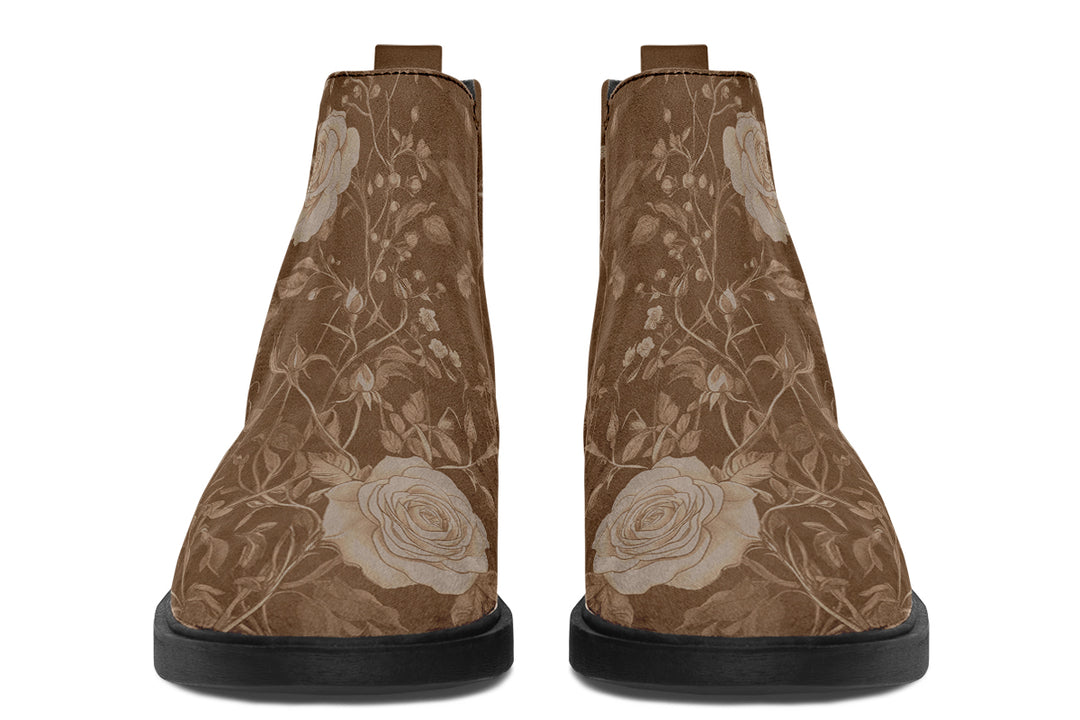 Hazel Rose Romance Chelsea Boots - Comfy Slip-On - Soft & Water-Resistant Micro-Suede Vegan Shoes