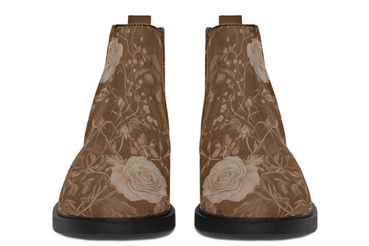 Hazel Rose Romance Chelsea Boots - Comfy Slip-On - Soft & Water-Resistant Micro-Suede Vegan Shoes