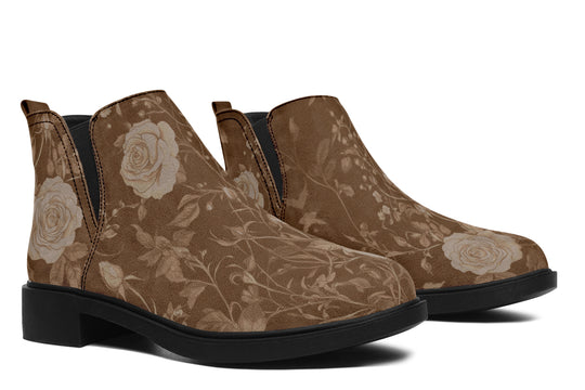 Hazel Rose Romance Chelsea Boots - Comfy Slip-On - Soft & Water-Resistant Micro-Suede Vegan Shoes