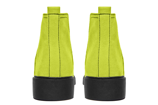 Lime Punch Chelsea Boots - Comfy Slip-On - Soft & Water-Resistant Micro-Suede Vegan Shoes