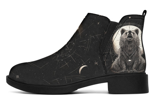 Lunar Bear Chelsea Boots - Comfy Slip-On - Soft & Water-Resistant Micro-Suede Vegan Shoes