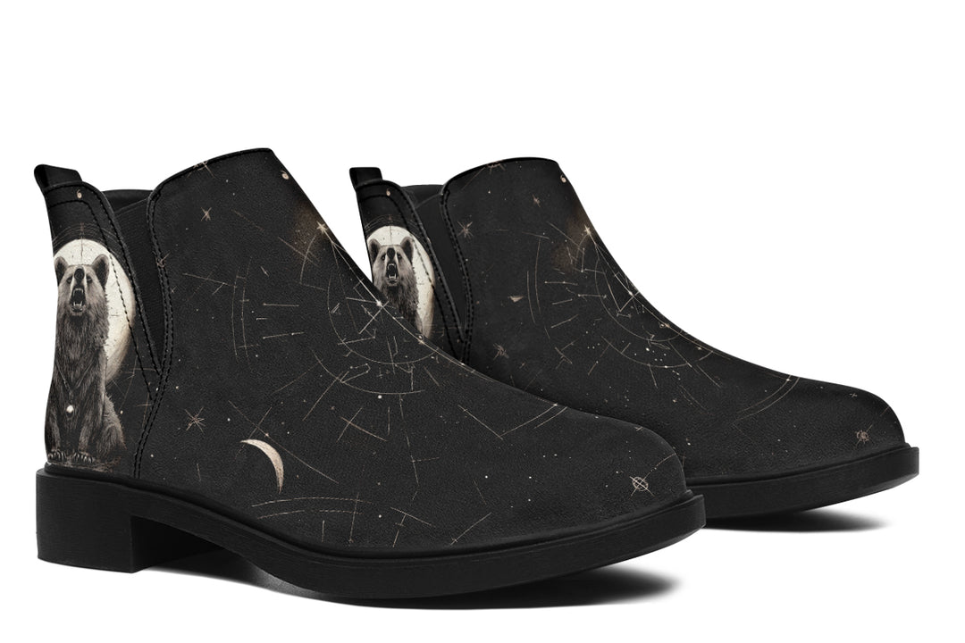 Lunar Bear Chelsea Boots - Comfy Slip-On - Soft & Water-Resistant Micro-Suede Vegan Shoes