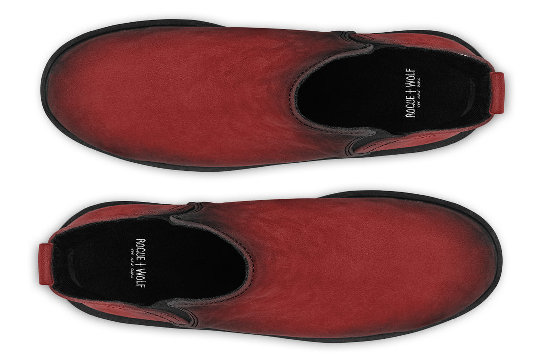 Mood: Blood Chelsea Boots - Comfy Slip-On - Soft & Water-Resistant Micro-Suede Vegan Shoes