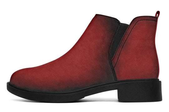 Mood: Blood Chelsea Boots - Comfy Slip-On - Soft & Water-Resistant Micro-Suede Vegan Shoes