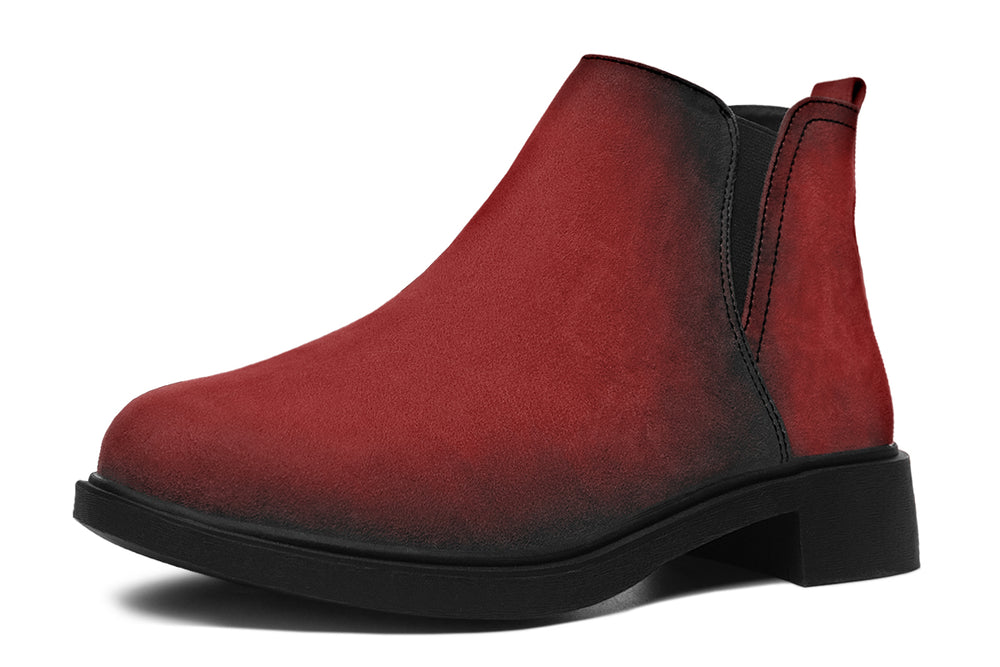 Mood: Blood Chelsea Boots - Comfy Slip-On - Soft & Water-Resistant Micro-Suede Vegan Shoes