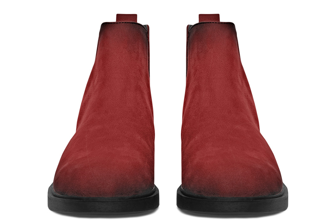 Mood: Blood Chelsea Boots - Comfy Slip-On - Soft & Water-Resistant Micro-Suede Vegan Shoes