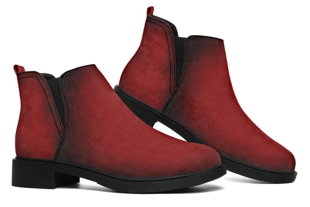 Mood: Blood Chelsea Boots - Comfy Slip-On - Soft & Water-Resistant Micro-Suede Vegan Shoes