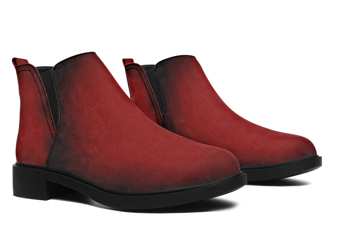 Mood: Blood Chelsea Boots - Comfy Slip-On - Soft & Water-Resistant Micro-Suede Vegan Shoes