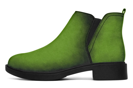 Mystic Moss Chelsea Boots - Comfy Slip-On - Soft & Water-Resistant Micro-Suede Vegan Shoes