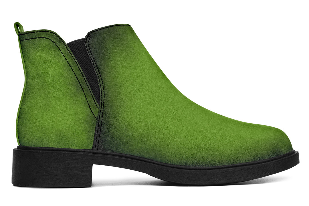 Mystic Moss Chelsea Boots - Comfy Slip-On - Soft & Water-Resistant Micro-Suede Vegan Shoes