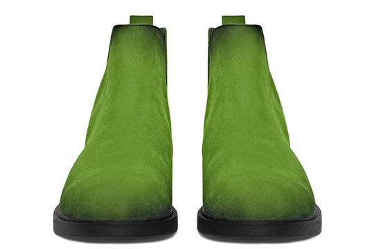 Mystic Moss Chelsea Boots - Comfy Slip-On - Soft & Water-Resistant Micro-Suede Vegan Shoes