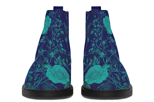 Ocean Rose Romance Chelsea Boots - Comfy Slip-On - Soft & Water-Resistant Micro-Suede Vegan Shoes