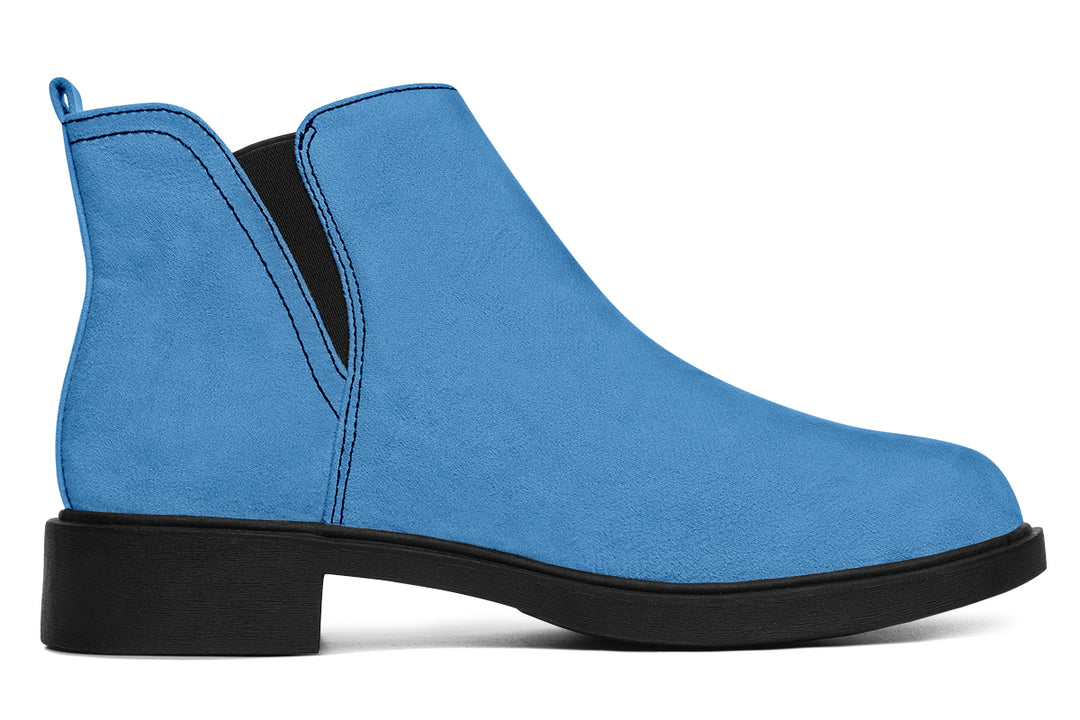 Ocean Wave Chelsea Boots - Comfy Slip-On - Soft & Water-Resistant Micro-Suede Vegan Shoes