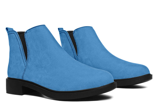 Ocean Wave Chelsea Boots - Comfy Slip-On - Soft & Water-Resistant Micro-Suede Vegan Shoes