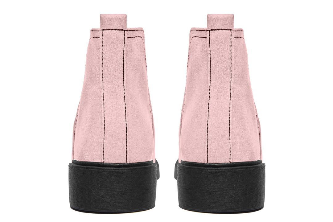 Rose Quartz Chelsea Boots - Comfy Slip-On - Soft & Water-Resistant Micro-Suede Vegan Shoes