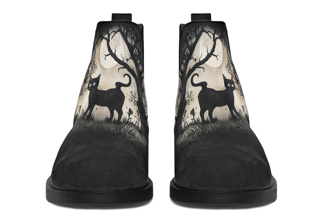 Shadows And Whiskers Chelsea Boots - Comfy Slip-On - Soft & Water-Resistant Micro-Suede Vegan Shoes