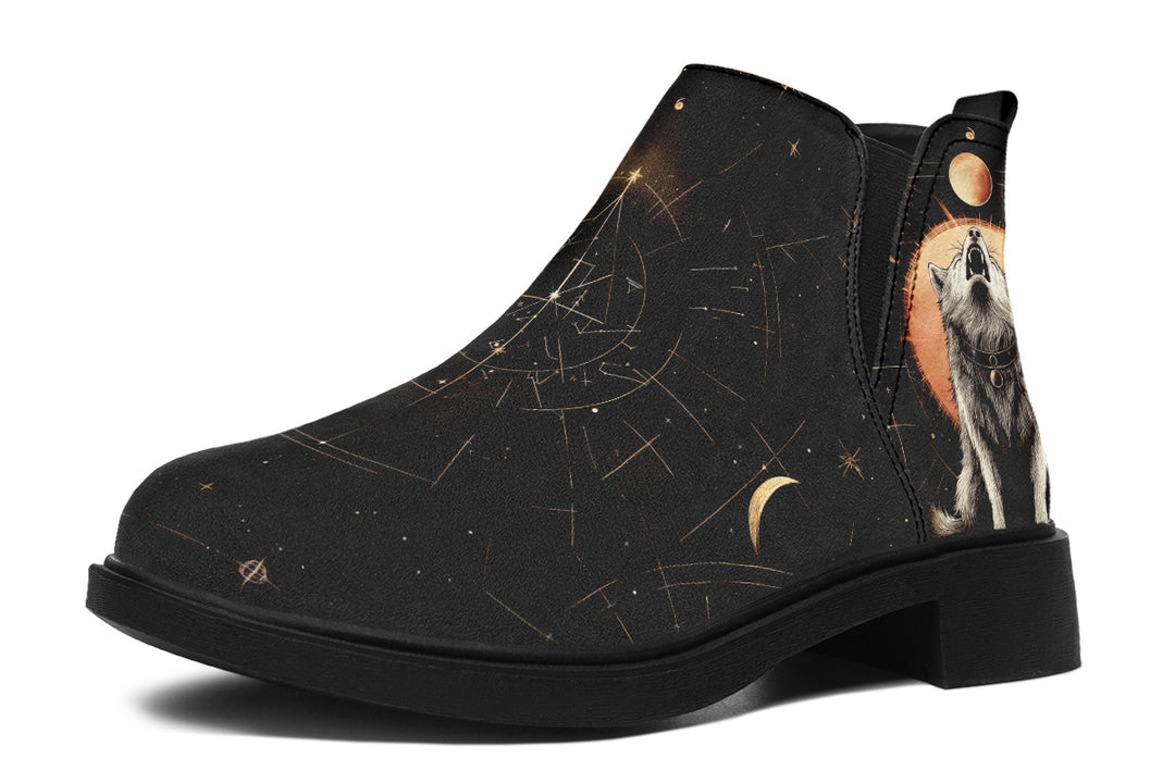 Solar Wolf Chelsea Boots - Comfy Slip-On - Soft & Water-Resistant Micro-Suede Vegan Shoes