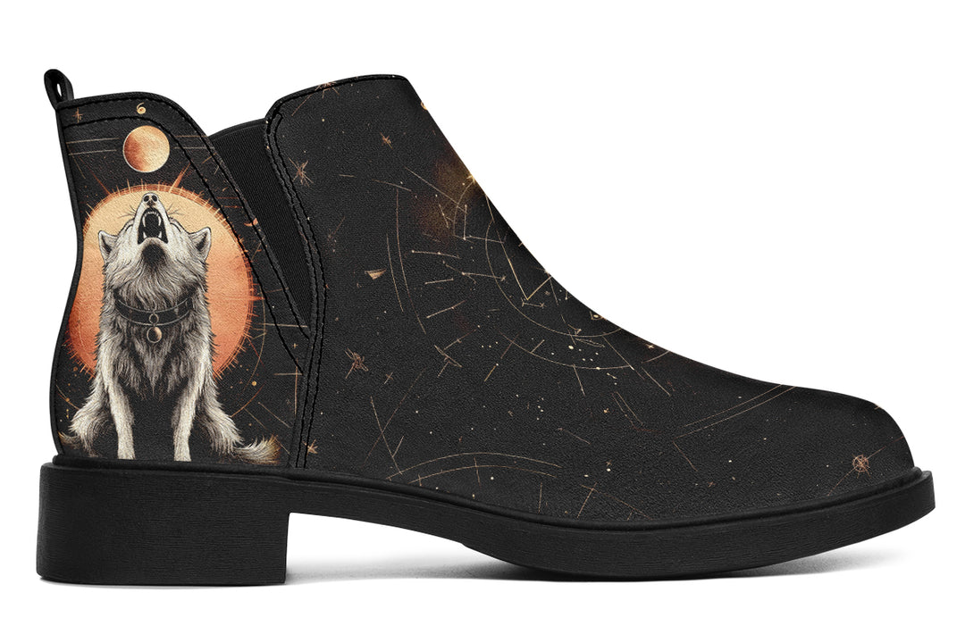 Solar Wolf Chelsea Boots - Comfy Slip-On - Soft & Water-Resistant Micro-Suede Vegan Shoes