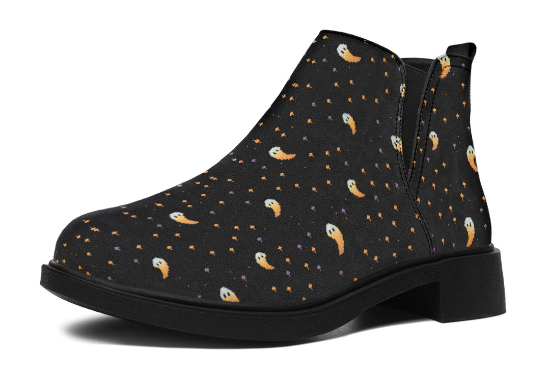 Spooky Soirée Chelsea Boots - Comfy Slip-On - Soft & Water-Resistant Micro-Suede Vegan Shoes