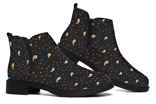 Spooky Soirée Chelsea Boots - Comfy Slip-On - Soft & Water-Resistant Micro-Suede Vegan Shoes