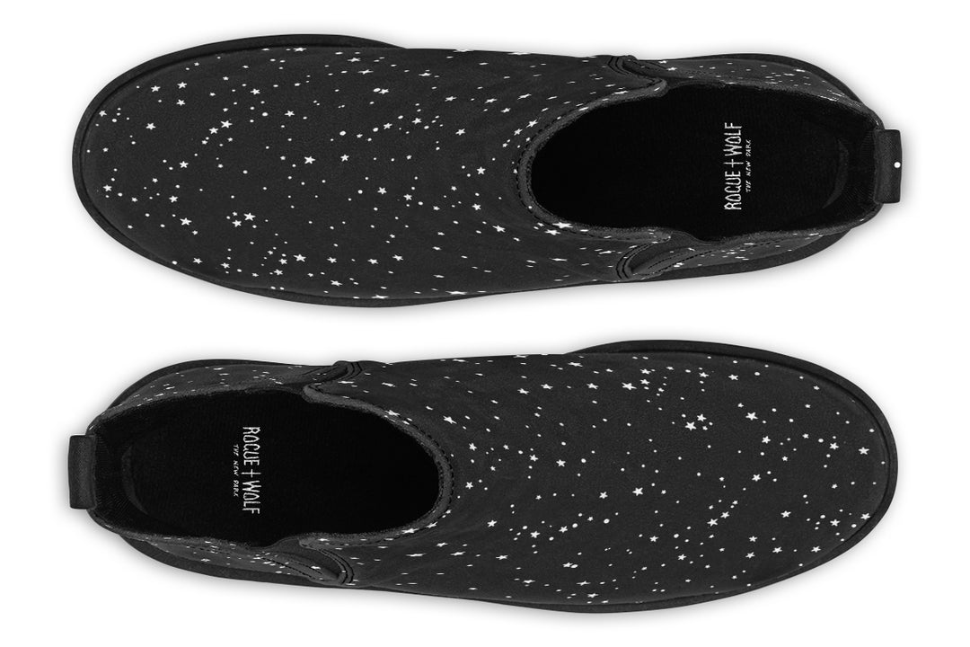 Starry Night Chelsea Boots - Comfy Slip-On - Soft & Water-Resistant Micro-Suede Vegan Shoes