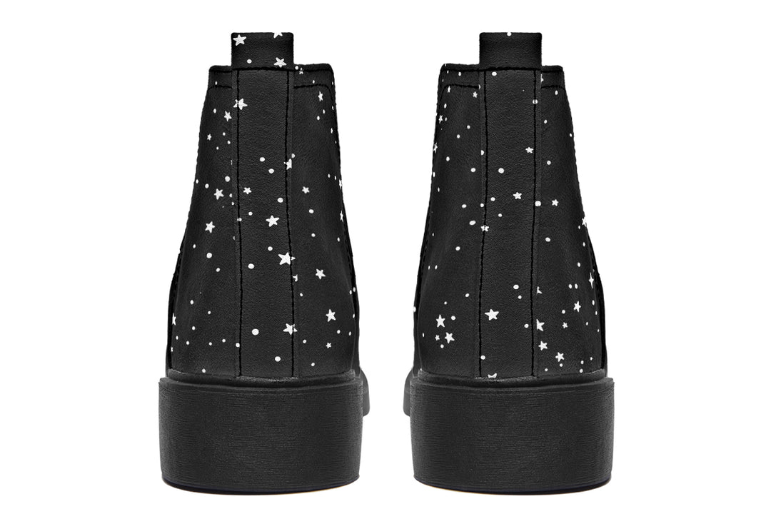 Starry Night Chelsea Boots - Comfy Slip-On - Soft & Water-Resistant Micro-Suede Vegan Shoes