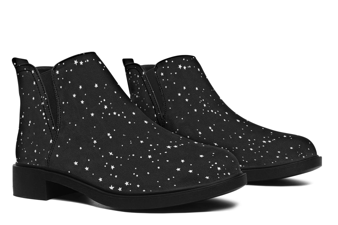 Starry Night Chelsea Boots - Comfy Slip-On - Soft & Water-Resistant Micro-Suede Vegan Shoes