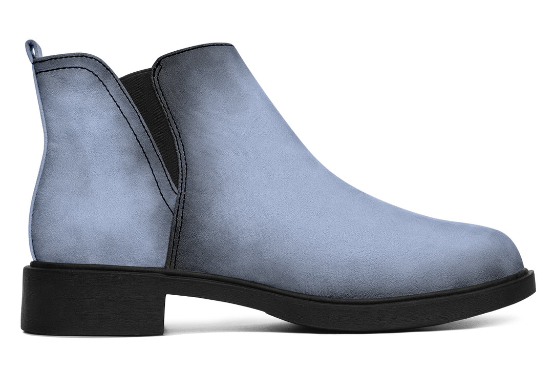 Twilight Blue Chelsea Boots - Comfy Slip-On - Soft & Water-Resistant Micro-Suede Vegan Shoes