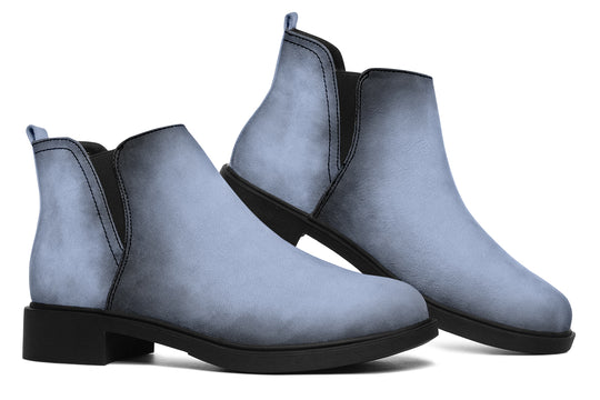 Twilight Blue Chelsea Boots - Comfy Slip-On - Soft & Water-Resistant Micro-Suede Vegan Shoes