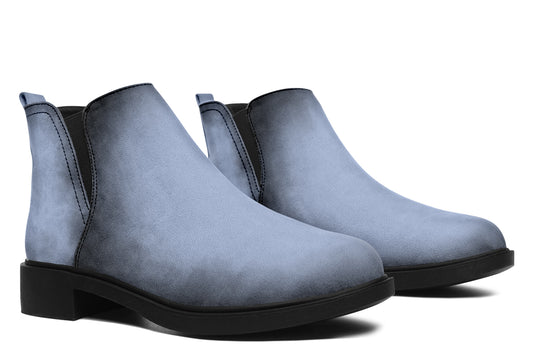 Twilight Blue Chelsea Boots - Comfy Slip-On - Soft & Water-Resistant Micro-Suede Vegan Shoes