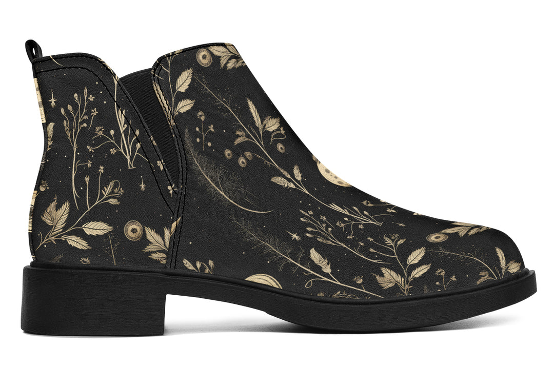 Twilight Garden Chelsea Boots - Comfy Slip-On - Soft & Water-Resistant Micro-Suede Vegan Shoes